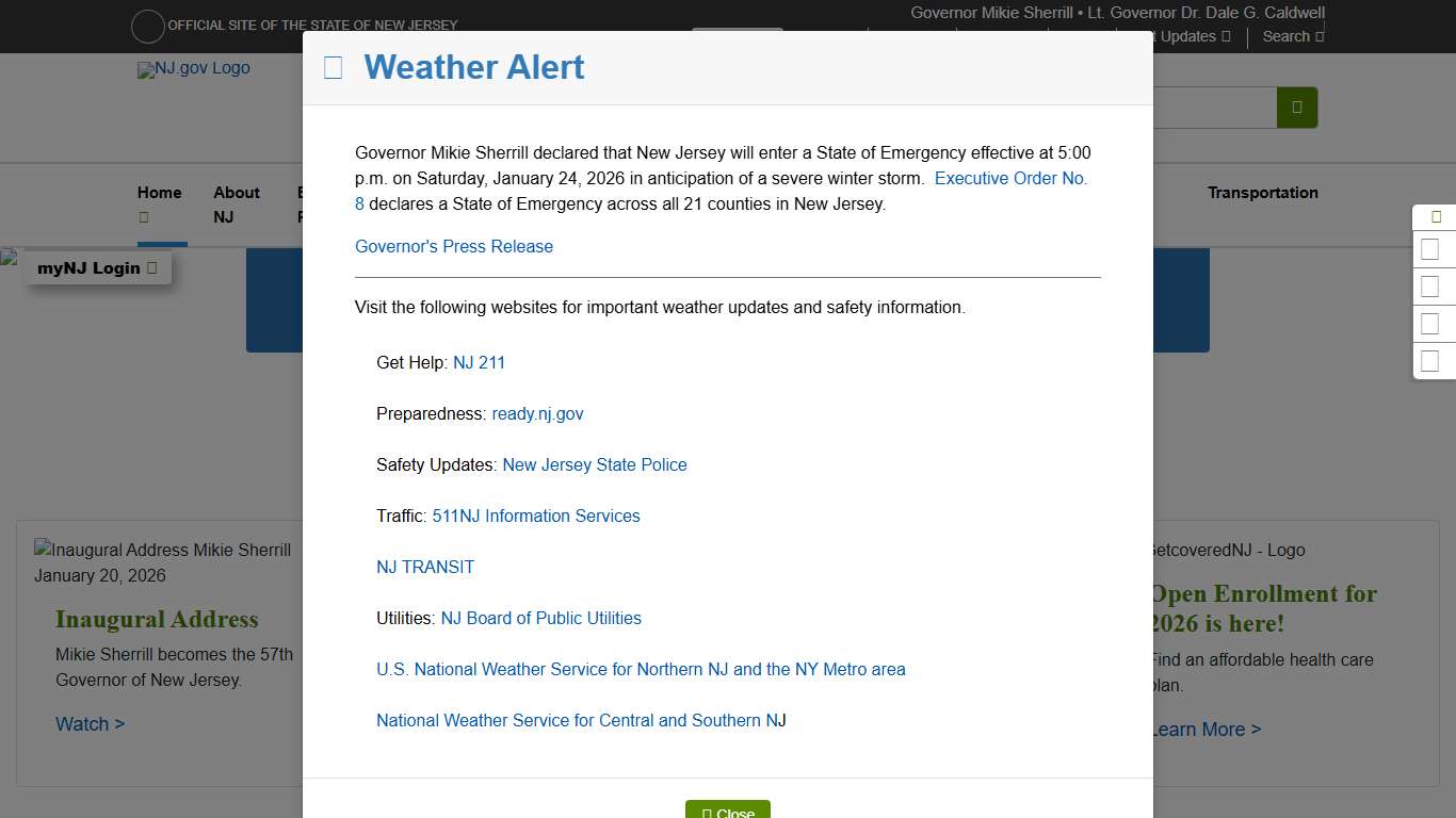 The Official Web Site for The State of New Jersey